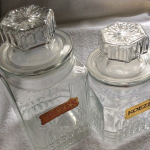 Koeze nut canisters, set of two.